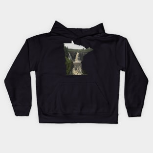 Minnesota Outline (Grand Portage State Park) Kids Hoodie